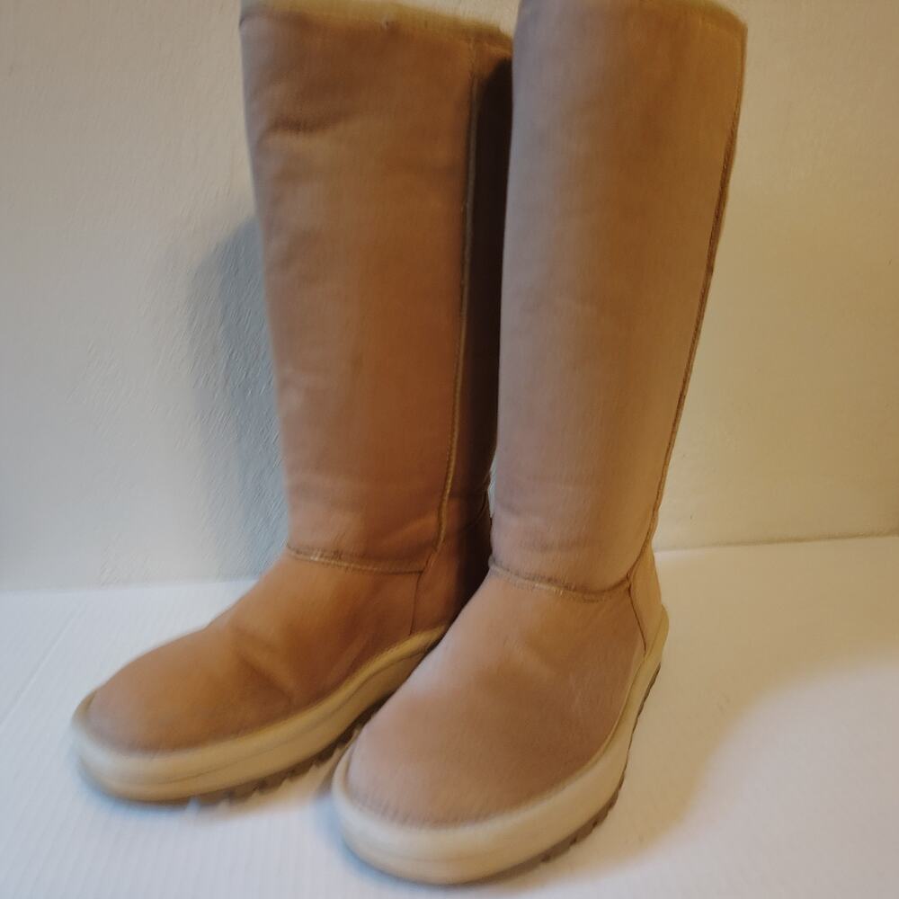 Skechers Australia 5.5 Sand Tall Faux Fur Winter Boots Y2K Snow Bunny